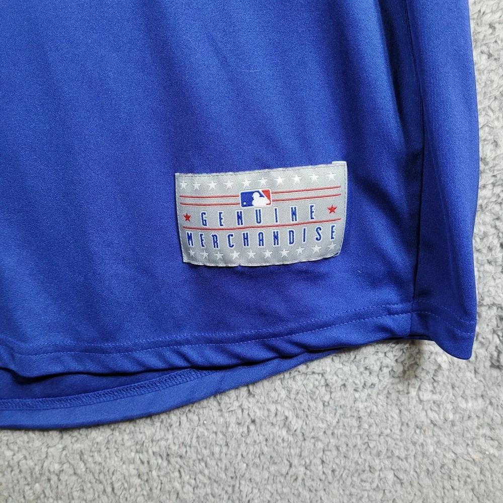 MLB TX3 Cool Chicago Cubs Blue Red Short Sleeve Baseball‎ Jersey XL